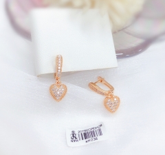 Heart Shape Gold Earrings