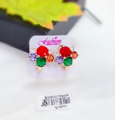 Colorful Zircon Dazzling Earrings