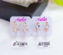 Artificial gemstone dazzling earrings