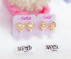 Glossy style gold earrings