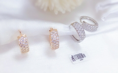 Full zircon good-looking earrings