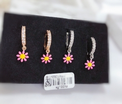 Flower gold/silver earrings