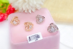 Heart Shape Dazzling Earrings