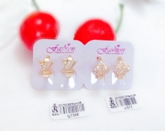 Artificial gemstone exquisite earrings