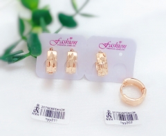 Glossy style gold earrings