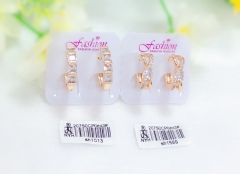 Artificial gemstone dazzling earrings