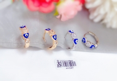 Blue color eye style earrings