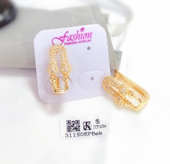 Gold style shiny earrings