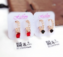 Artificial gemstone exquisite earrings