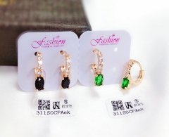 Artificial gemstone exquisite earrings