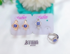 Blue eye style earrings