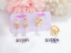 Irregular gold earrings