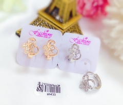 Hollow Butterfly Style Artificial Gemstone Eearrings