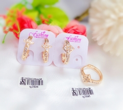 Irregular gold earrings