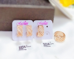 Hollow style gold earrings