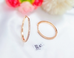 Round arc simple gold earring