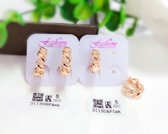 Hollow style gold earring