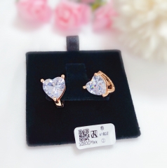 Heart Zircon Shape Earrings