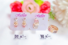 Oil painting color matching trend earrings