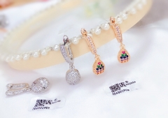 Artificial gemstone exquisite pendant earrings