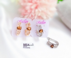 Exquisite shiny hollow earrings