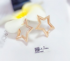 Glossy star style earrings