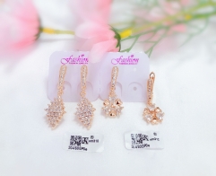 Artificial gemstone exquisite earrings