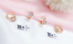 Artificial gemstone exquisite earrings