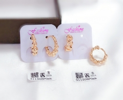 Gold glossy earring