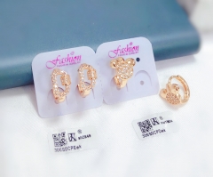 Irregular gold earrings