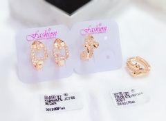 Rose gold irregular style earrings