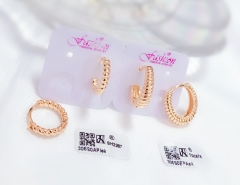 Polished Thread Style Gold Earrings