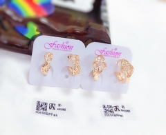 Hollow irregular style gold earrings