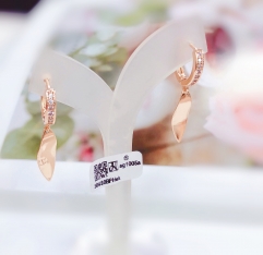 Rose gold style glossy earrings