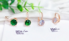 Artificial gemstone exquisite earrings