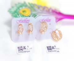 Hollow popular style rose gold earrings