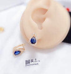 Blue zircon style suitable daily wear earring