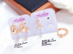 Gold style simple earring