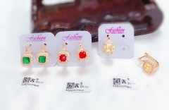 Colorful zircon gold popular earring