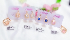 Color  zircon gorgeous earring