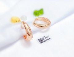 Glossy style rose gold earrings