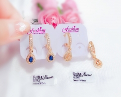 Colorful Zircon Gold  Earring