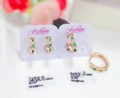 Green zircon popular style earring