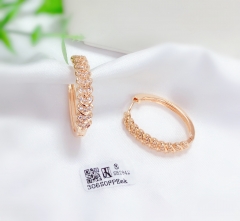 Layered style gold earrings