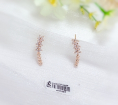 Exquisite long style rose gold earring