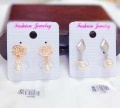 Gorgeousbright pearl pendant earrings