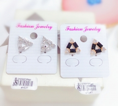 Beautifully designed triangular hollow earrings