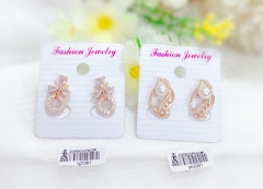 Artificial gemstone exquisite earrings