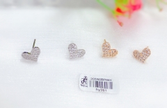 Heart Shape Full Zircon Earrings