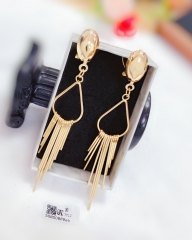 Simple style dazzling tassel earrings